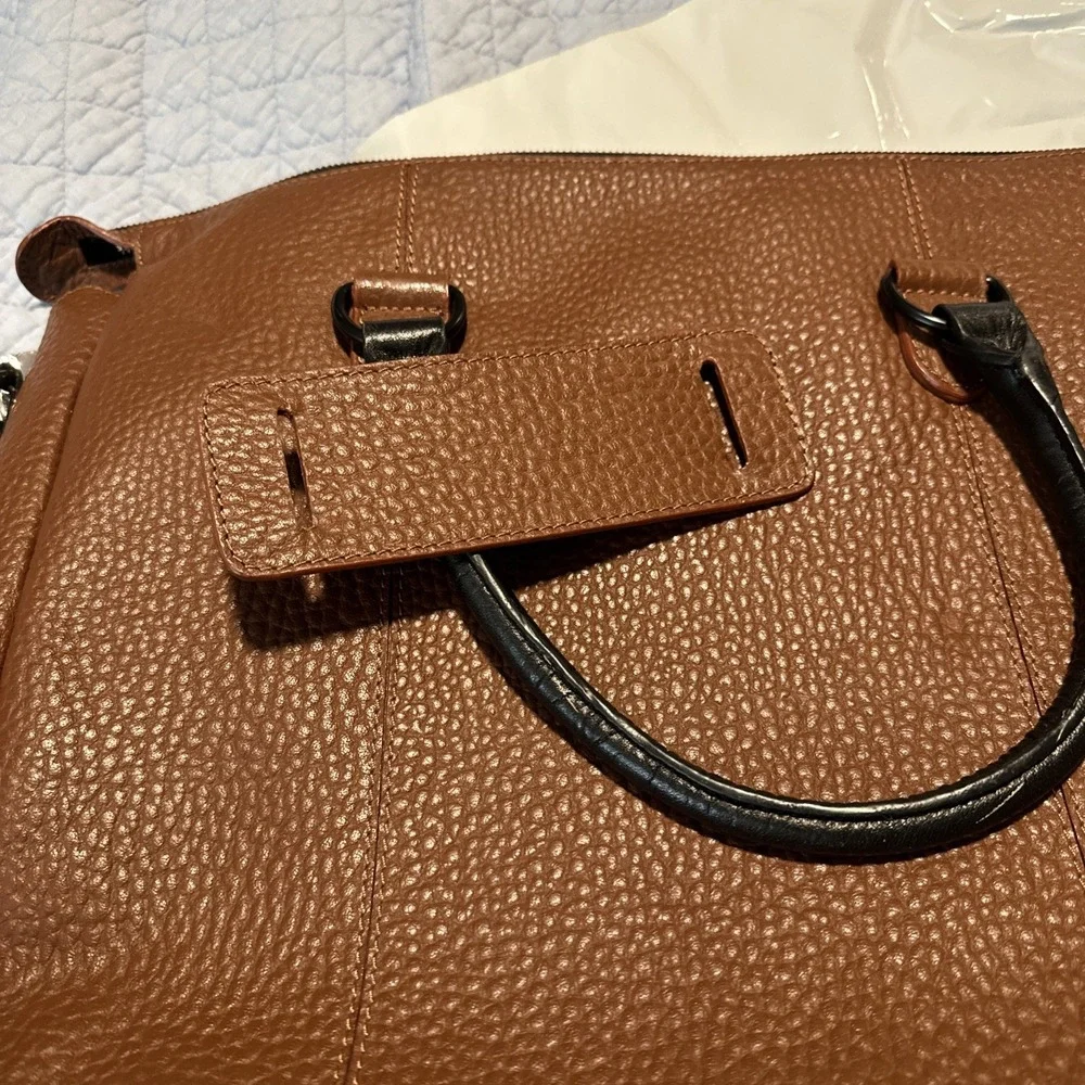 Vei Rossi Made In‎ Italy Brown Leather Briefcase Laptop Bag with Strap